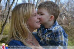 Writer Kristi Campbell and Son