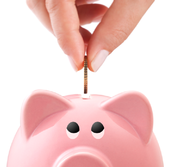 Saving Money In Piggy Bank